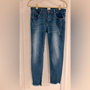 Special A Distressed Skinny Ankle Jeans Junior Size 11